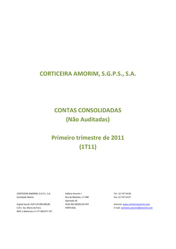 Miniature Corticeira Amorim Rapport trimestriel 2011-q1