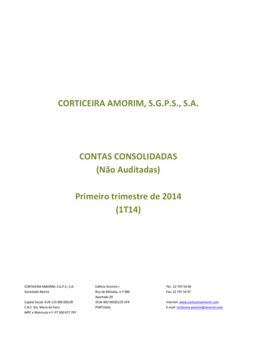 Miniature Corticeira Amorim Rapport trimestriel 2014-q1