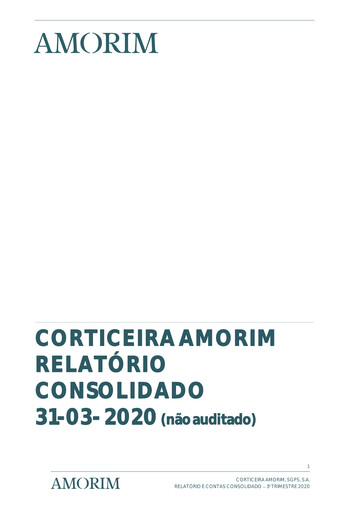 Miniature Corticeira Amorim Rapport trimestriel 2020-q1