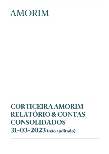 Miniature Corticeira Amorim Rapport trimestriel 2023-q1
