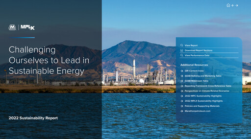 Thumbnail Marathon Petroleum Sustainability Report 2022