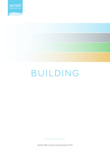 Miniature Synlait Milk Rapport annuel 2014