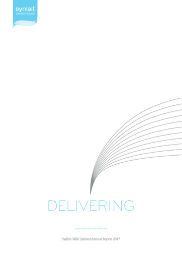 Miniature Synlait Milk Rapport annuel 2017