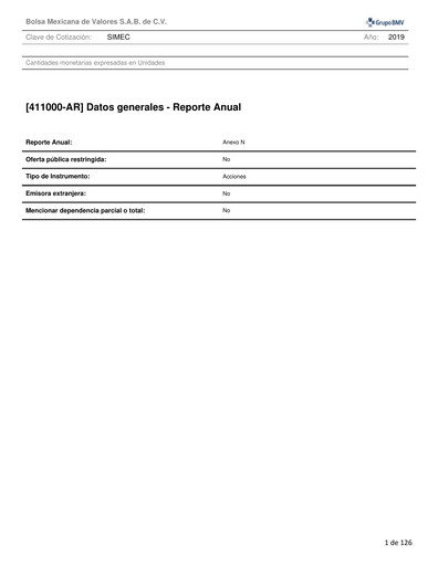 Thumbnail Grupo Simec Annual Report 2019