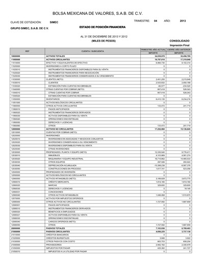 Thumbnail Grupo Simec Quarterly Report 2013-q4