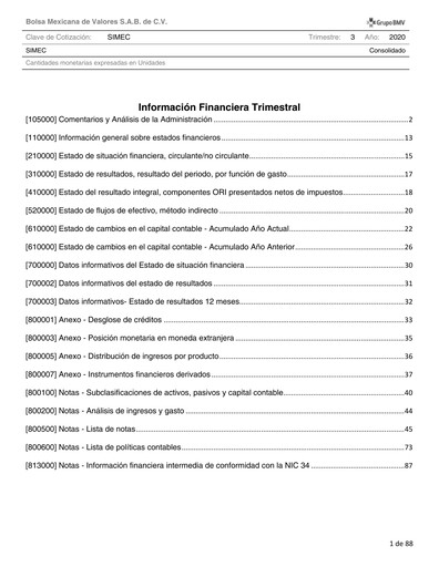 Thumbnail Grupo Simec Quarterly Report 2020-q3