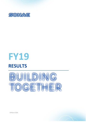 Miniature Sonae Rapport financier 2019