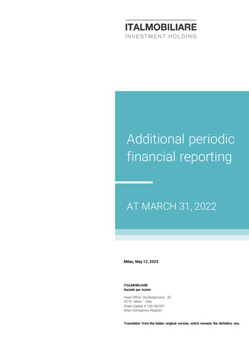 Thumbnail Italmobiliare Quarterly Report 2022-q1