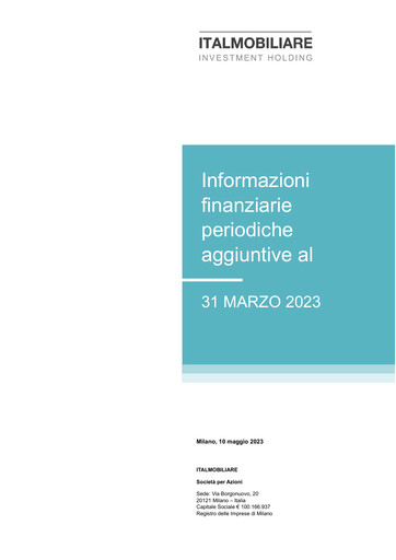Miniature Italmobiliare Rapport trimestriel 2023-q1