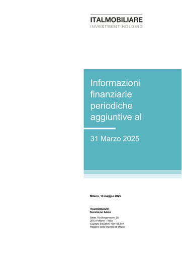 Miniature Italmobiliare Rapport trimestriel 2025-q1