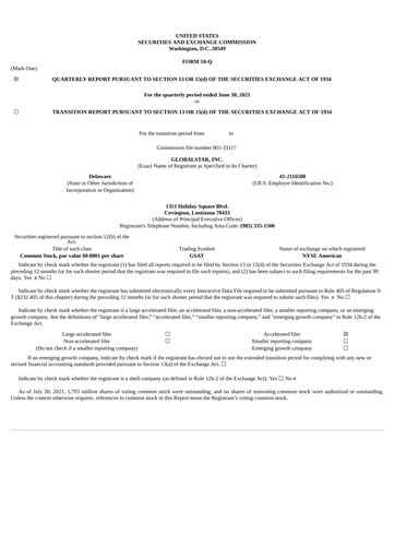Thumbnail Globalstar
 Quarterly Report 2021-q2