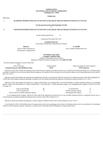 Thumbnail Globalstar
 Quarterly Report 2022-q3