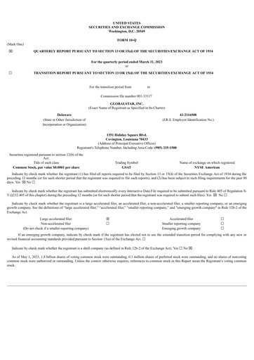 Thumbnail Globalstar
 Quarterly Report 2023-q1