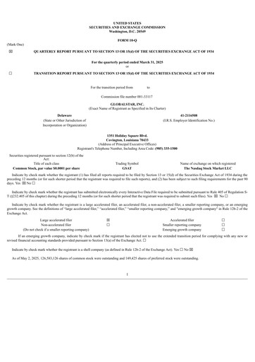 Thumbnail Globalstar
 Quarterly Report 2025-q1