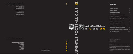 Thumbnail Juventus Turin
 Annual Report 2002-2003