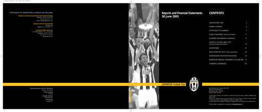 Thumbnail Juventus Turin
 Annual Report 2004-2005