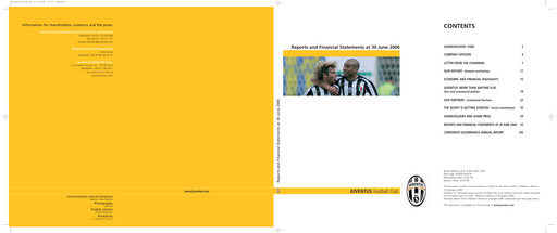 Thumbnail Juventus Turin
 Annual Report 2005-2006