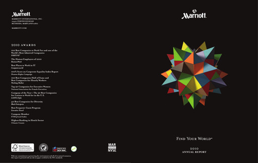 Thumbnail Marriott International Annual Report 2010