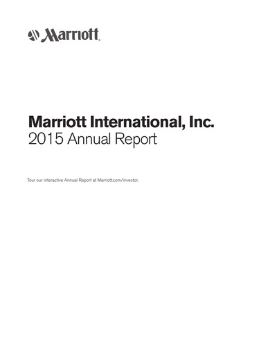 Thumbnail Marriott International Annual Report 2015