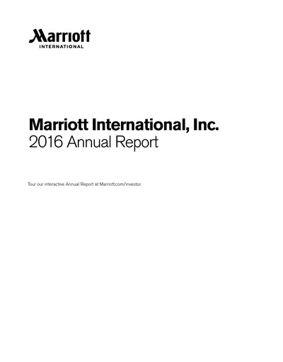 Thumbnail Marriott International Annual Report 2016