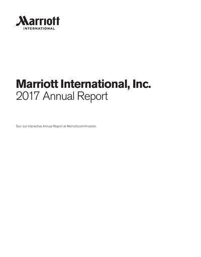 Thumbnail Marriott International Annual Report 2017