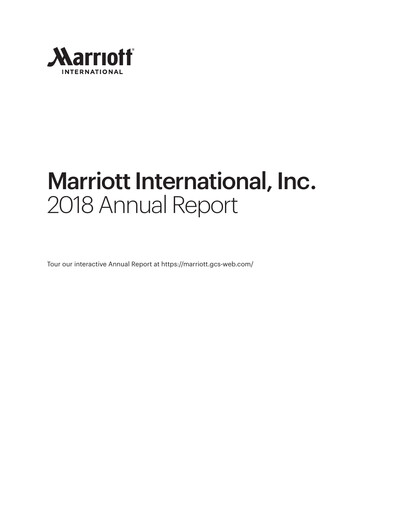 Thumbnail Marriott International Annual Report 2018