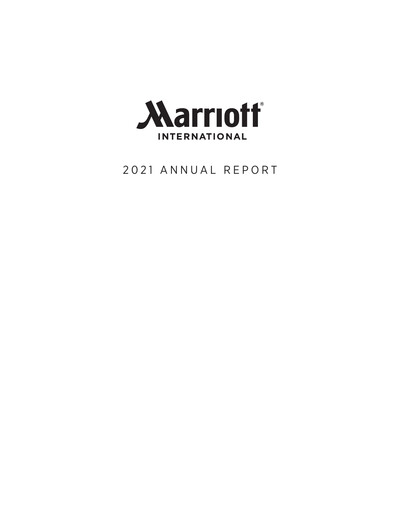 Thumbnail Marriott International Annual Report 2021