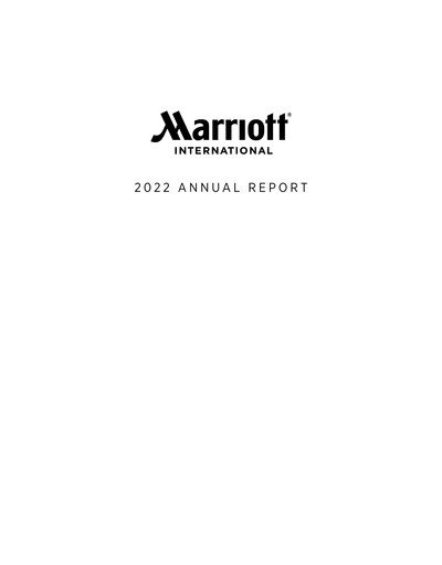 Thumbnail Marriott International Annual Report 2022