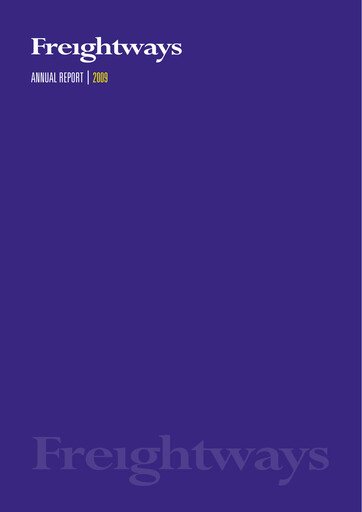 Thumbnail Freightways Annual Report 2009