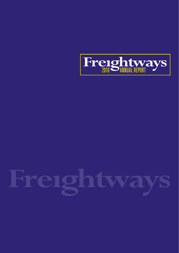Thumbnail Freightways Annual Report 2010