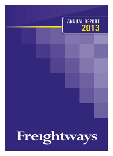 Thumbnail Freightways Annual Report 2013