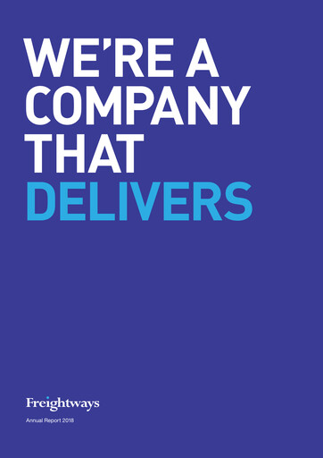 Thumbnail Freightways Annual Report 2018