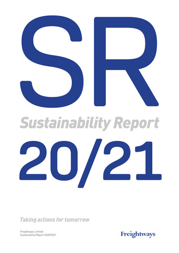 Thumbnail Freightways Sustainability Report 2020-2021