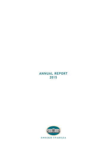 Miniature National Bank of Greece Rapport annuel 2015