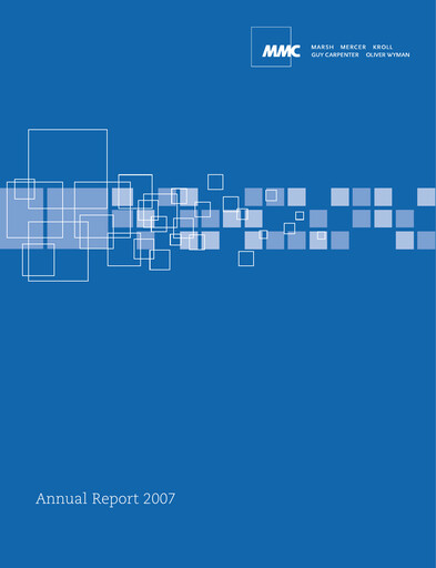 Thumbnail Marsh & McLennan Companies Annual Report 2007