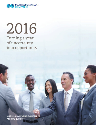 Thumbnail Marsh & McLennan Companies Annual Report 2016