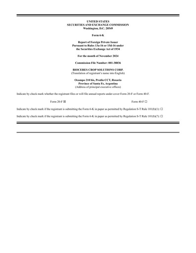 Thumbnail Bioceres Crop Solutions
 Quarterly Report fy2025-q1