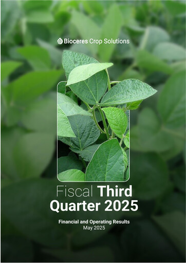 Miniature Bioceres Crop Solutions
 Rapport trimestriel fy2025-q3
