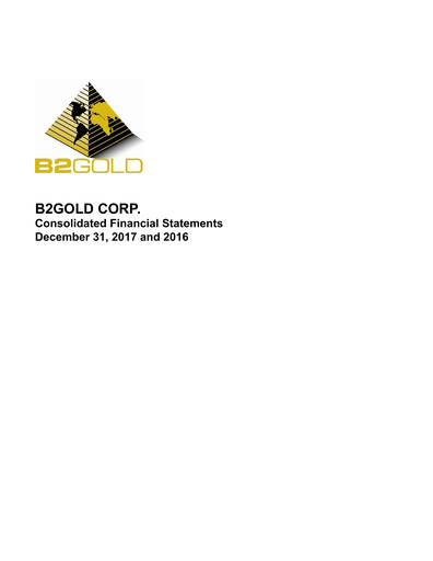 Thumbnail B2Gold
 Financial Statement 2017