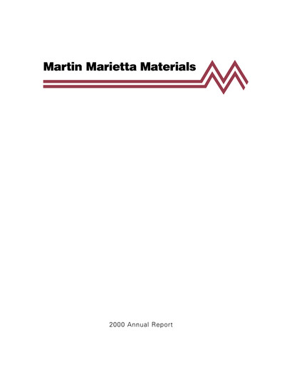 Thumbnail Martin Marietta Materials Annual Report 2000