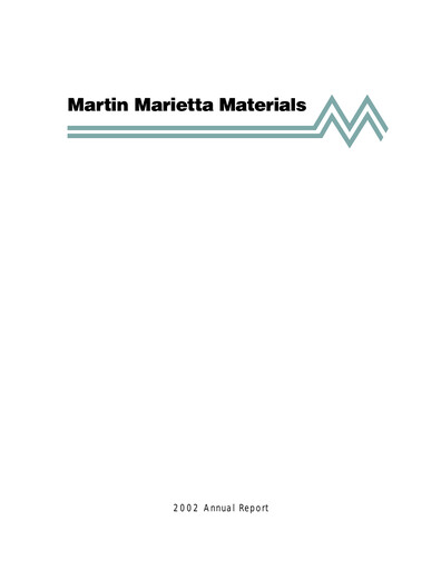 Thumbnail Martin Marietta Materials Annual Report 2002