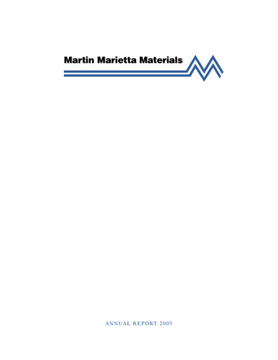 Thumbnail Martin Marietta Materials Annual Report 2005