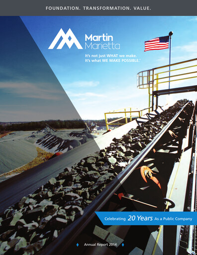 Thumbnail Martin Marietta Materials Annual Report 2014