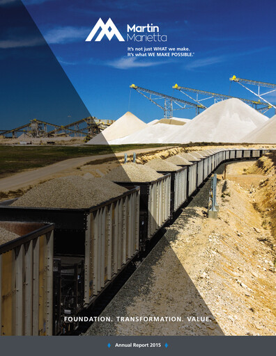 Thumbnail Martin Marietta Materials Annual Report 2015