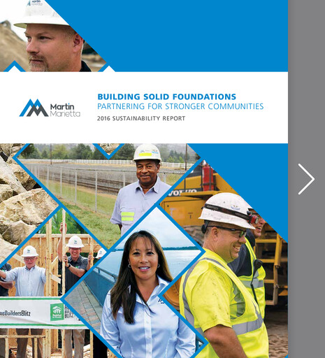 Vorschaubild Martin Marietta Materials Nachhaltigkeitsbericht 2016
