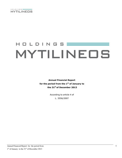 Thumbnail Metlen Energy & Metals Financial Statement 2013