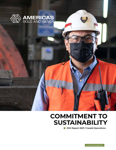 Miniature Americas Gold and Silver Corp Rapport ESG 2021
