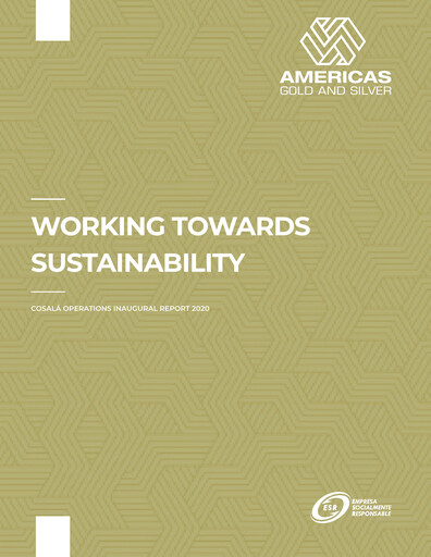 Thumbnail Americas Gold and Silver Corp Sustainability Report 2020