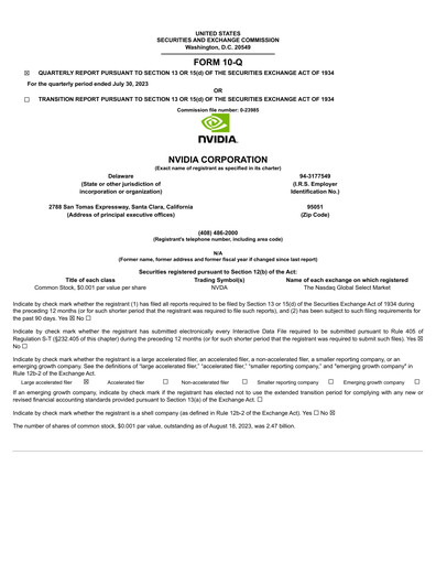 Miniature NVIDIA Rapport trimestriel 2024-q2