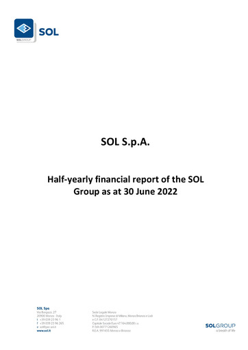 Thumbnail SOL S.p.A. Half-year Report 2022-h1
